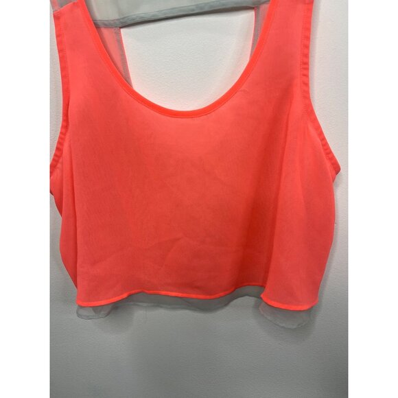 Silence + Noise Anthropologie Orange Cropped Tank Top Women’s Medium Sleeveless - Picture 4 of 12